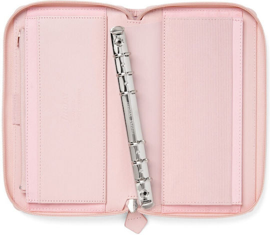Filofax Εβδομαδιαίο Organizer Saffiano Personal Compact Zip Ροζ Δερμάτινο 20.8x20.8εκ. Blush