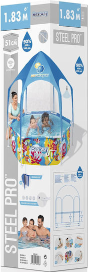 Bestway Скръгъл Басейн PVC 930л Надуваем Светлосин