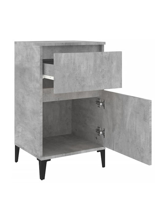 Noptiere Metalice Beton gri 2buc 40x35x70cm