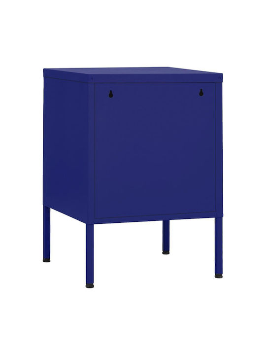 Noptiere Metalice Albastru 2buc 35x35x51cm