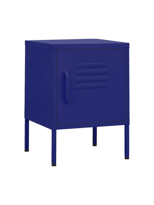 Noptiere Metalice Albastru 2buc 35x35x51cm