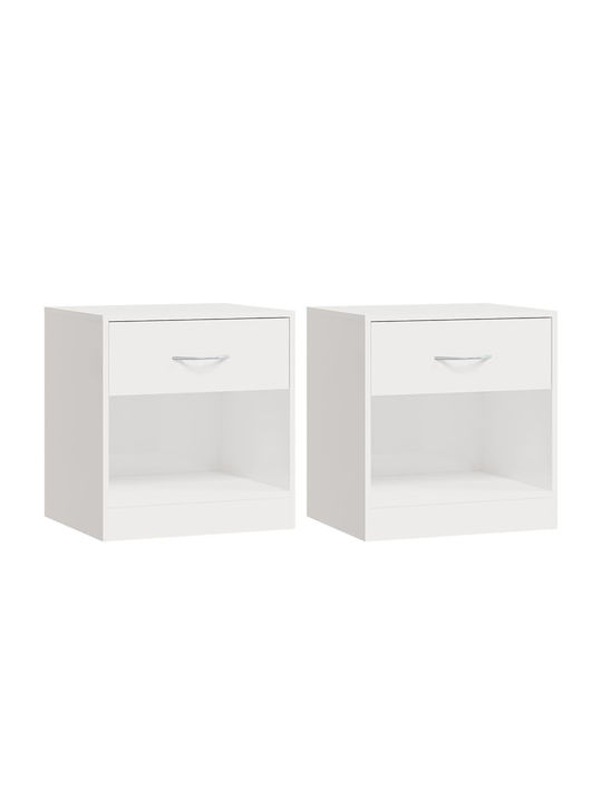 Wooden Bedside Tables 2pcs White xx