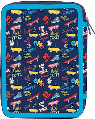 Must Skate More Pencil Case Full with 2 Compartments Multicolored