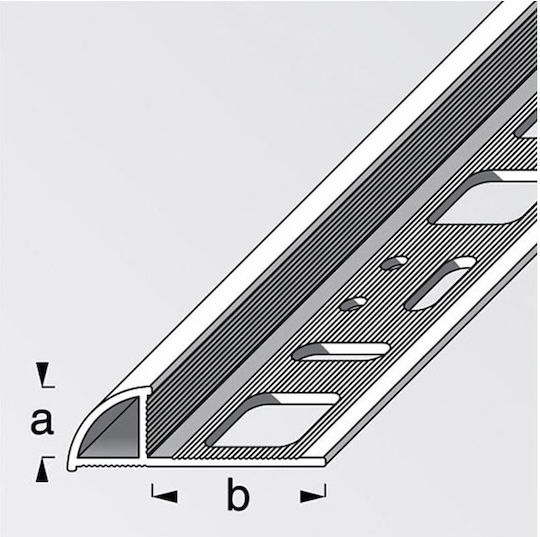 Alfer Aluminium Profile Aluminum for Tiles 100x1.95x0.8cm