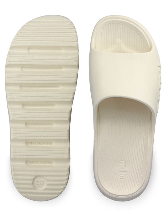 7042-100 Women's Slides White