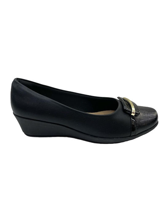 Piccadilly Pumps mit flachem Absatz Schwarz