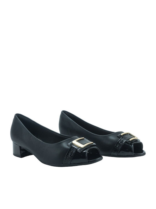 Peeptoe Pumps Schwarz