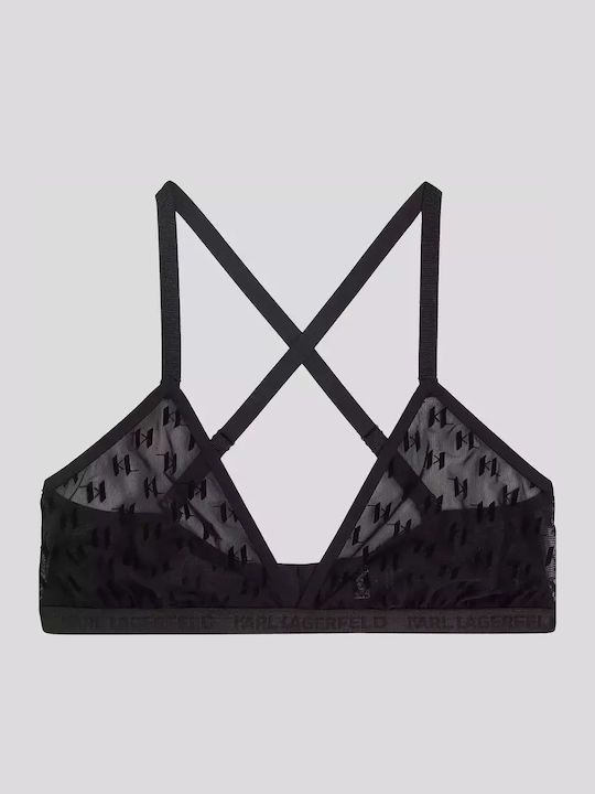 Karl Lagerfeld Women's Bralette Bra Black