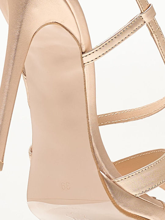 Leather Sandals Rose Gold