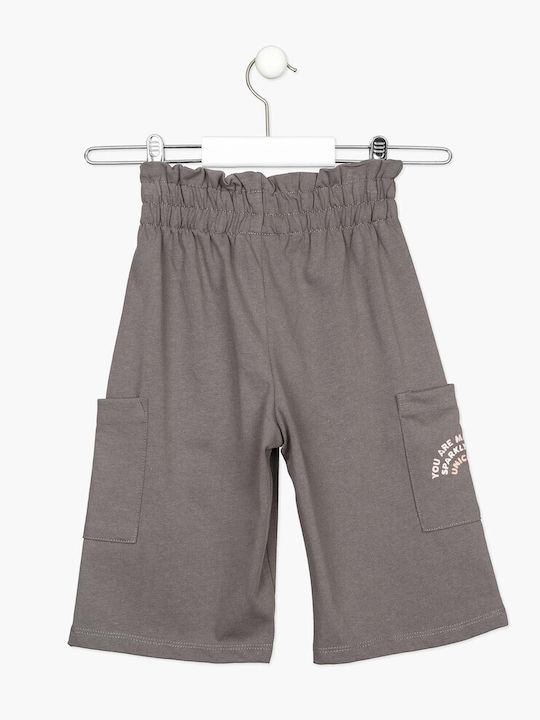 Losan Girls Fabric Pant Gray