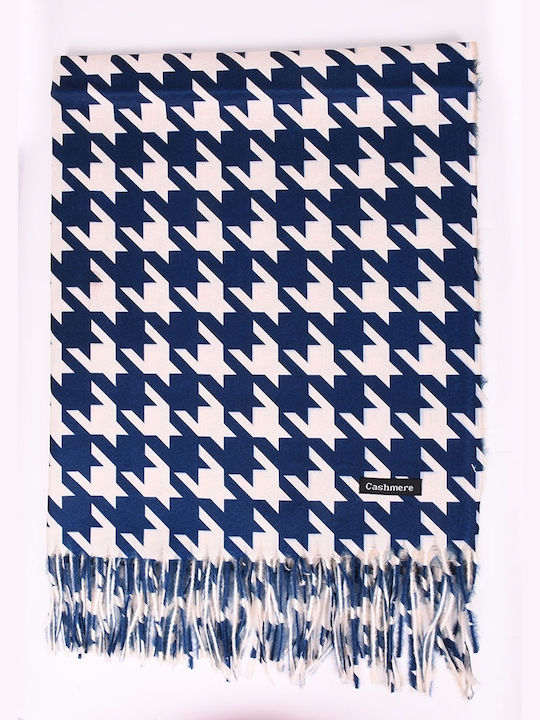 Women's pashmina with cashmere patterns Blue
