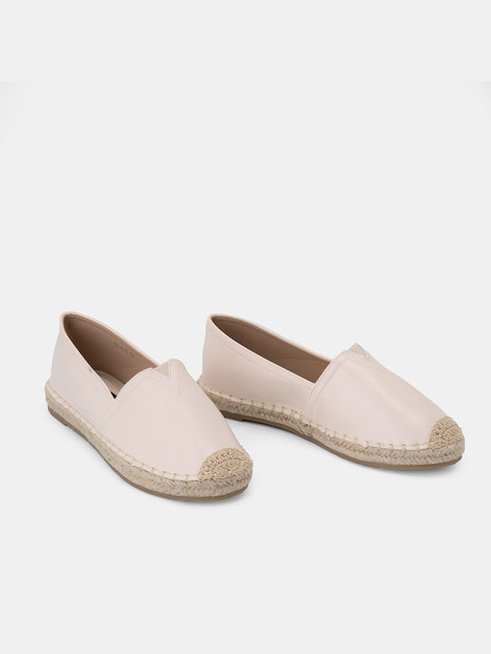 Bozikis Women's Synthetic Leather Espadrilles Beige