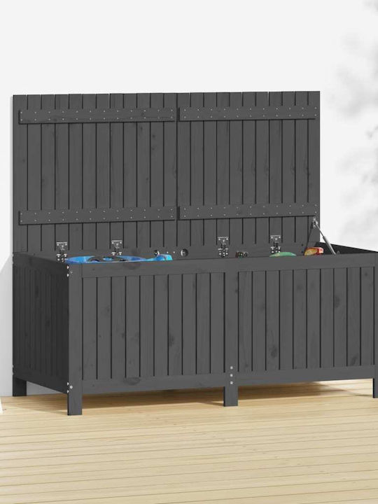 vidaXL Außenlagerbox Hölzernes Gray L147xB68xH64cm