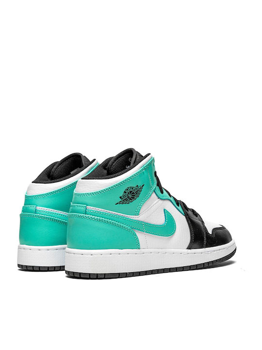 Kids Sports Shoes Basketball with Laces Tropical Twist / Teal White
