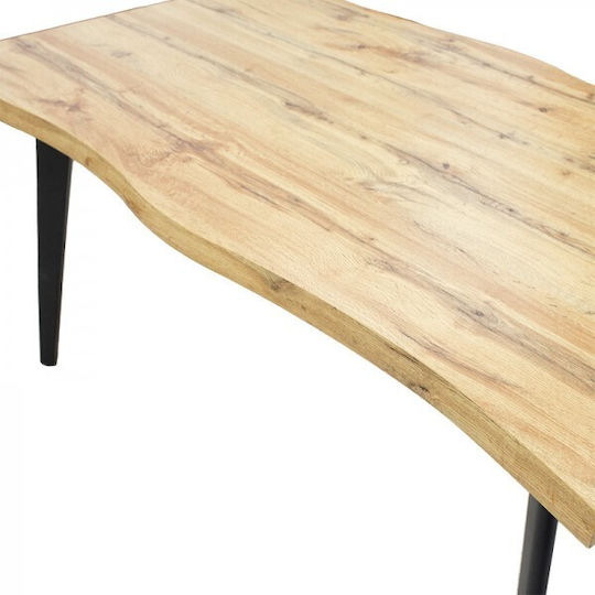 Velto Τραπέζι Τραπεζαρίας Ξύλινο Μαύρο 160x90x76εκ.
