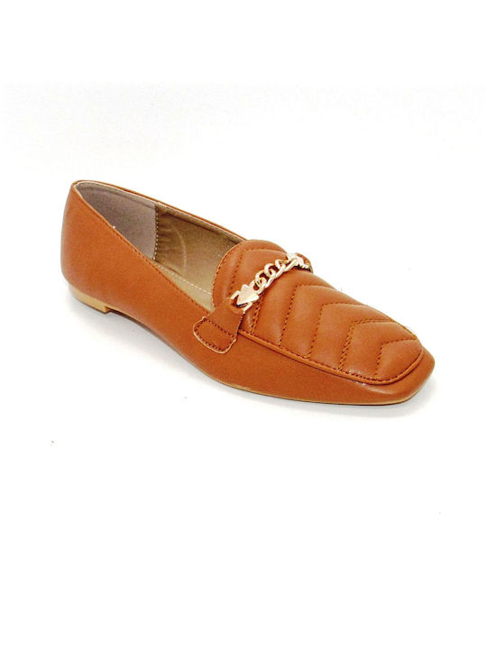 Women's Loafers Moccasin KTL 168-24 Camel