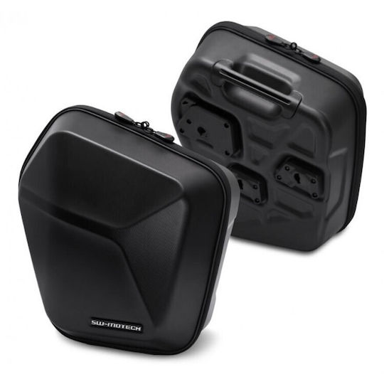 SW-Motech Urban ABS Motorcycle Hard Side Case Set 33lt in Black Colour