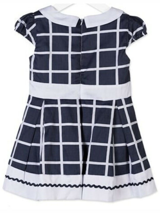 Losan Kids Dress Checked Short Sleeve Blue