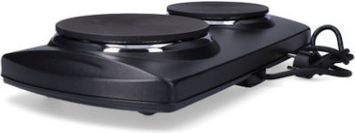 EDM Grupo Enamel Countertop Double Burner Black