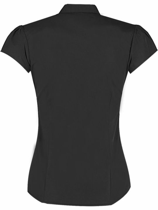 Kustom Kit Women's Monochrome Short Sleeve Shirt Black