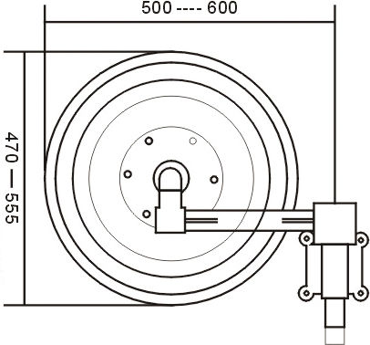 Mobiak Fire Reel with Pipe with Pressure Gauge 1" Length 30m