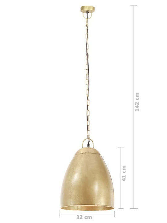 vidaXL Rotund Abajur Bronz cu Diametru 32cm