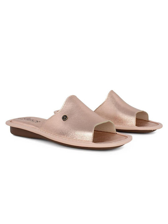 Castor Anatomic Leather Women's Flat Sandals Anatomic Rosegold