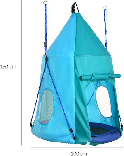 Outsunny Plastic Hanging Swing Disk for 3+ years Blue