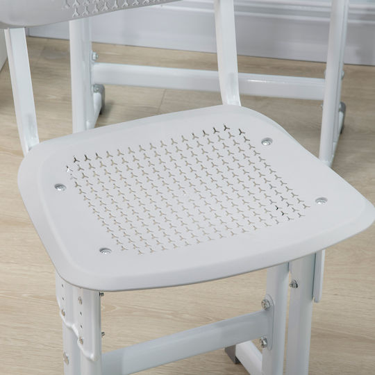 HomCom Kids Desk Grey 40x36x60-72cm