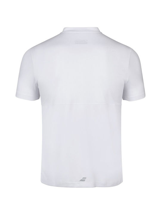 Babolat Men's Athletic Short Sleeve Blouse with Buttons White 3MP1021-1000