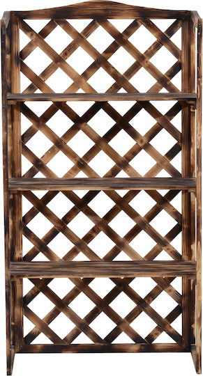 Outsunny Pot Rack Wooden Brown 80cmx40cmx150cmcm.