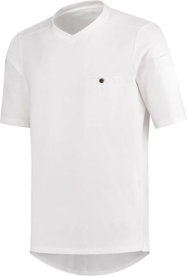 Le Nouveau Chef Blouse Chef Male White with Short Sleeve Ferre