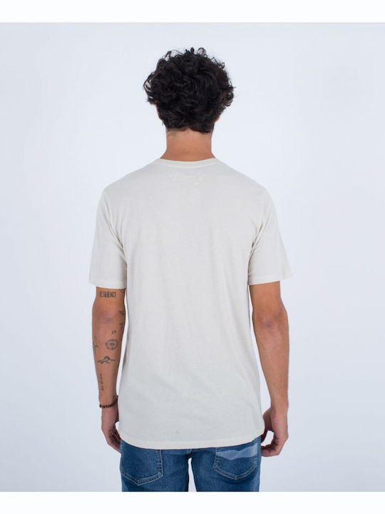 Hurley Ανδρικό T-shirt Λευκό με Στάμπα