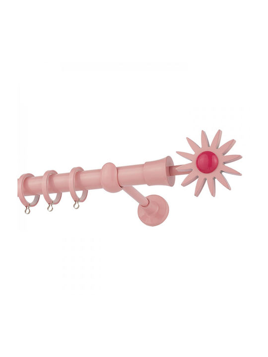 Zogometal Metallic Curtain Pole Single Φ25mm 200cm Pink / Fuchsia
