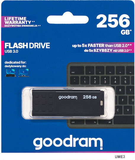 GoodRAM UME3 256GB USB 3.2 Stick Μαύρο