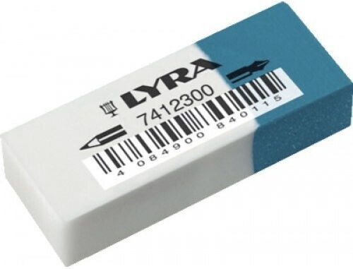 Lyra Radiergummi für Bleistifte 1Stück Weiß