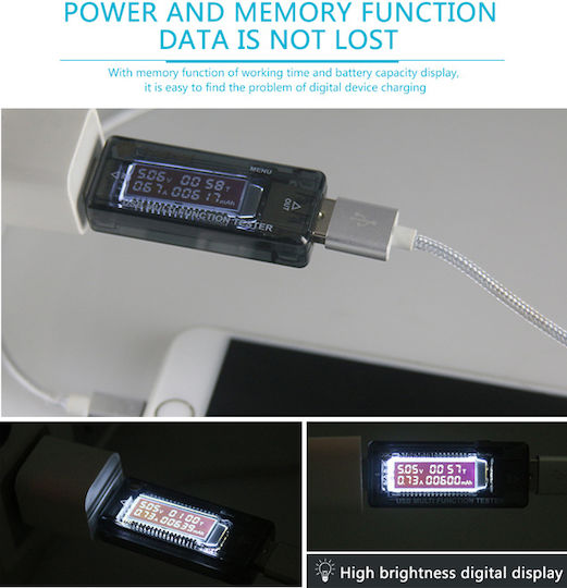 Sunshine USB Voltage & Current Meter SS-302A Tester για Service Κινητών