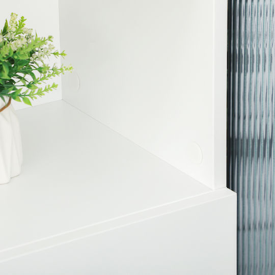 Kleankin Cabinet de baie L80xA33.5xÎ190cm Alb