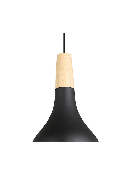 Eglo Sabinar Pendant Light Black Bell with Socket E27 18cm