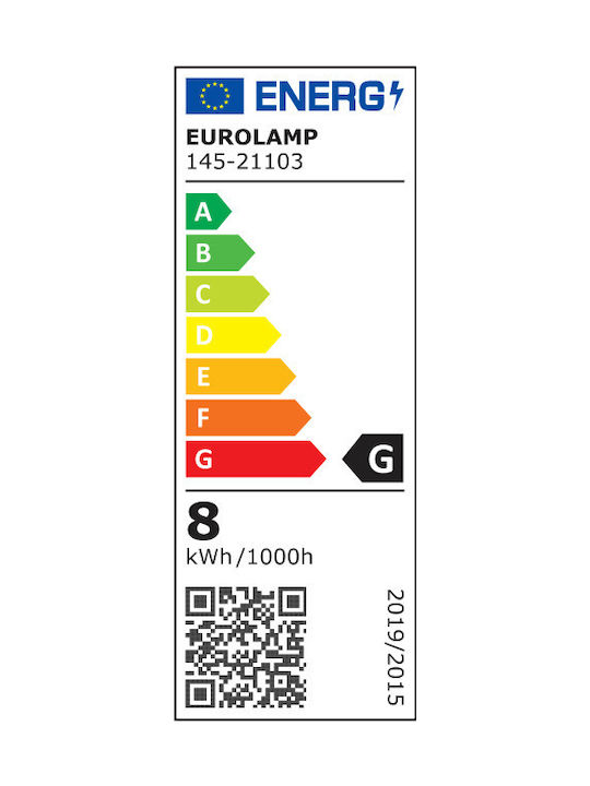 Eurolamp Iron2 Μοντέρνο Φωτιστικό Τοίχου με Ενσωματωμένο LED και Φυσικό Λευκό Φως σε Λευκό Χρώμα