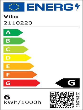 Vito Modern Lamp Wall with Integrated LED and Cool White Light Silver 40x18x5.5cm