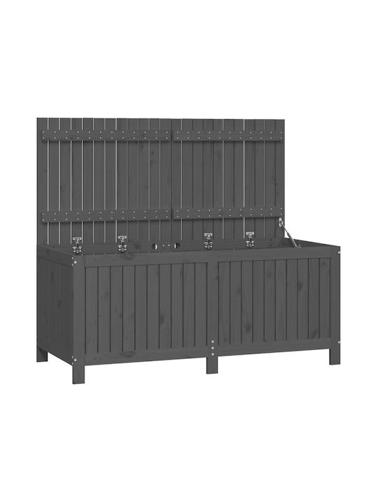 vidaXL Außenlagerbox Hölzernes Gray L147xB68xH64cm