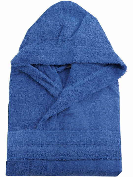 Dimcol 1320910805100022 Kids' Swimming Bathrobe Cotton Blue