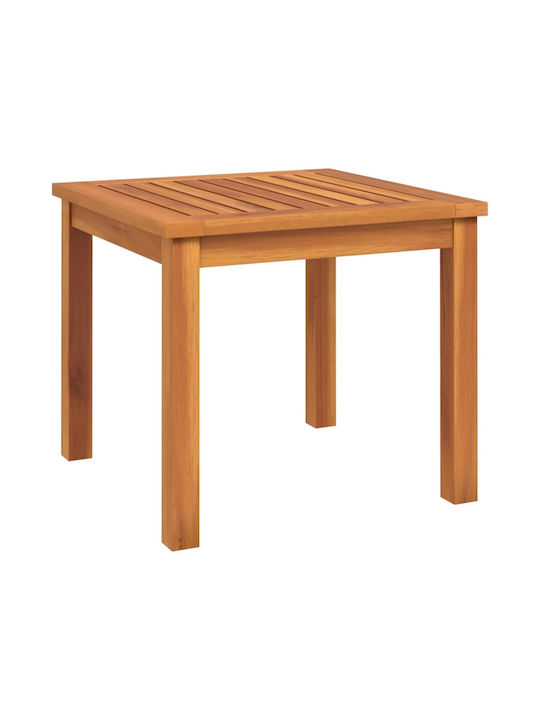 Deckchair Wooden with Cushion Brown with Table 3pcs 75x84x90cm.