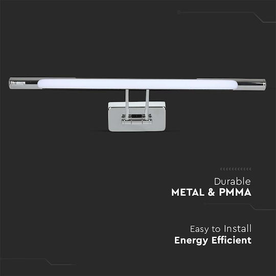 V-TAC Modern Leuchte Wand mit Integrierter LED und Neutralweißes Licht Silber 50cm