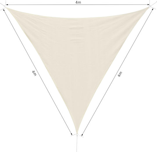 Outsunny Триъгълник Shade Sail Бежов 4м