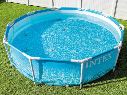 Intex Στρογγυλή Πισίνα PVC 4485lt με Μεταλλικό Σκελετό 305x76εκ. Μπλε