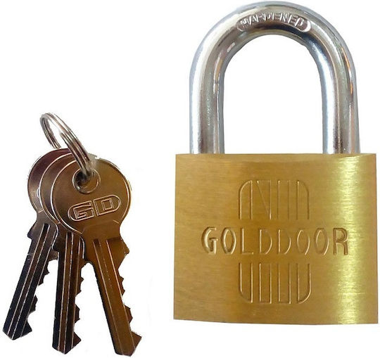 Golddoor BL465 Alamă Lăcăt Potcoavă cu cheie 50mm 1buc