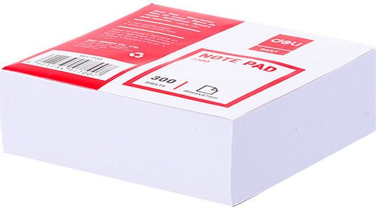 Deli Notizzettel im Würfel 300 Blätter Weiß 9.1x8.7Stück