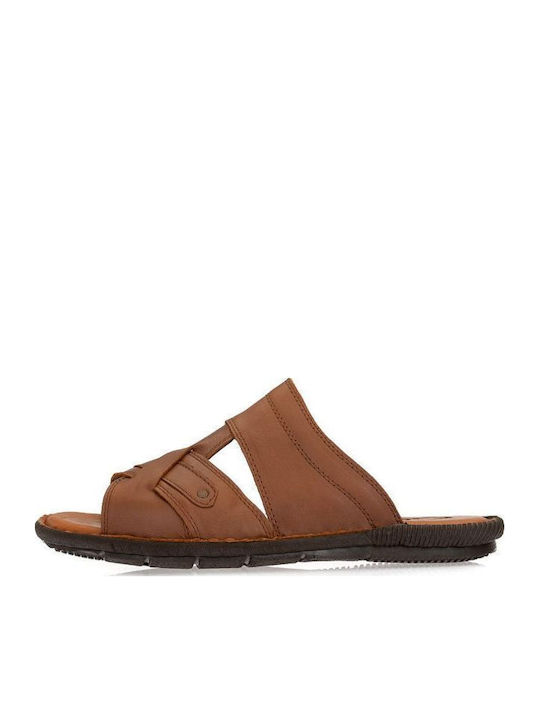 Leder Herrensandalen in Schwarz Farbe